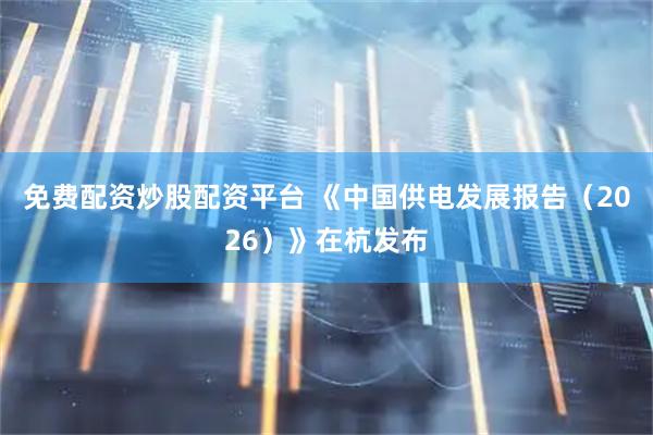 免费配资炒股配资平台 《中国供电发展报告（2026）》在杭发布
